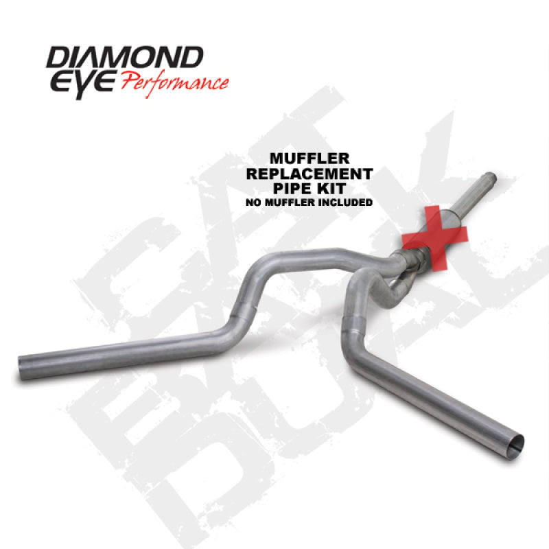 Load image into Gallery viewer, Diamond Eye KIT 4in Catback MFLR RPLCMENT PIPE DUAL AL: 94-97 FORD 7.3L F250/F350 PWRSTROKE

