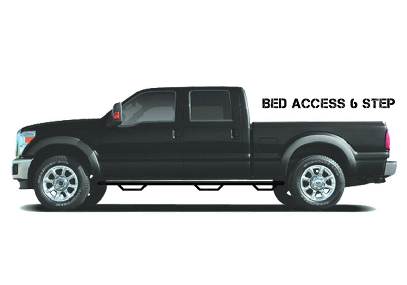 Load image into Gallery viewer, N-Fab Nerf Step 01-06 Chevy-GMC 2500/3500 Crew Cab 6.5ft Bed - Gloss Black - Bed Access - 3in
