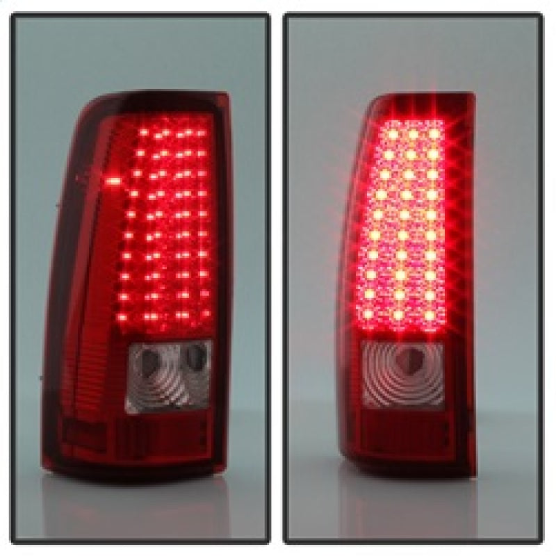 Load image into Gallery viewer, xTune Chevy Silverado 1500/2500/3500 03-06 LED Tail Lights Red Clear ALT-ON-CS03-LED-RC
