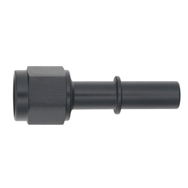 Load image into Gallery viewer, DeatschWerks 6AN Female Flare Swivel to 3/8in Male EFI Quick Disconnect - Anodized Matte Black
