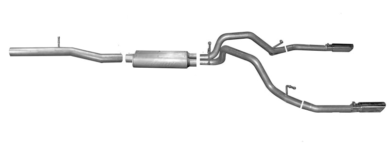 Load image into Gallery viewer, Gibson 15-18 Chevrolet Silverado 1500 LS 5.3L 3in/2.25in Cat-Back Dual Split Exhaust - Aluminized
