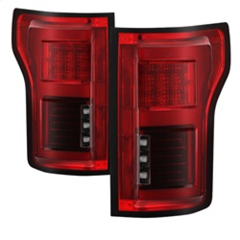 Load image into Gallery viewer, Spyder 15-18 Ford F-150 LED Tail Lights (w/Blind Spot) - Red Clear (ALT-YD-FF15015BS-LBLED-RC)
