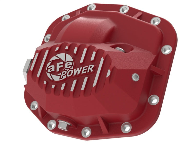 Load image into Gallery viewer, aFe Pro Series Front Differential Cover Red 2018+ Jeep Wrangler (JL) V6 3.6L (Dana M186)
