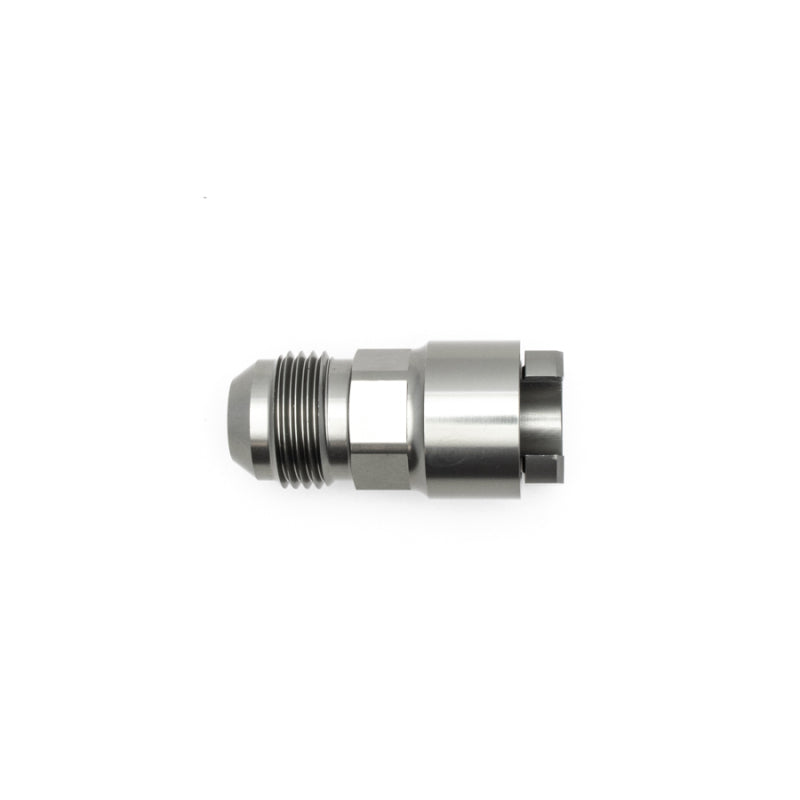 Load image into Gallery viewer, DeatschWerks 8AN Male Flare to 3/8in Female EFI Quick Connect Adapter - Anodized DW Titanium
