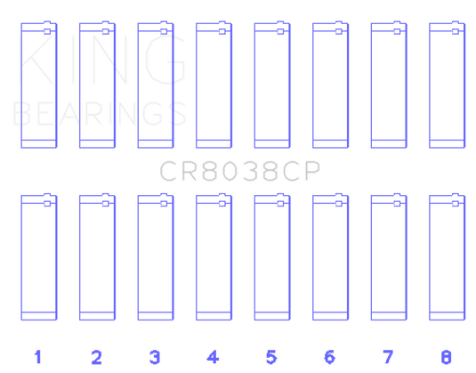 King Engine Bearings 03-09 Ford Powerstroke V8 6.0L Diesel (Size +.75mm) Connecting Rod Bearing Set
