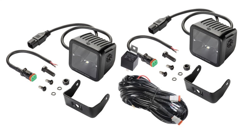 Load image into Gallery viewer, Hella Universal Black Magic 3.2in L.E.D. Cube Kit - Spot Beam
