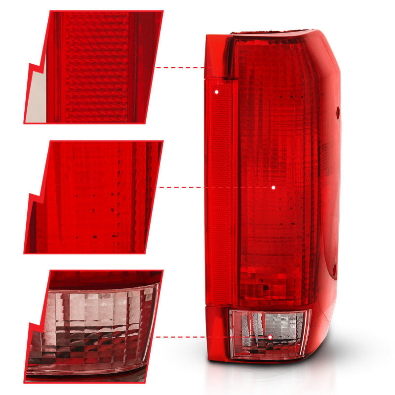 Load image into Gallery viewer, ANZO 1992-1996 Ford Bronco Taillight Red/Clear Lens (OE Replacement)
