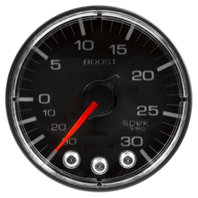 Load image into Gallery viewer, Autometer Spek-Pro 52.4mm 30inHG-30PSI Digital Stepper Motor Vac/Boost Gauge
