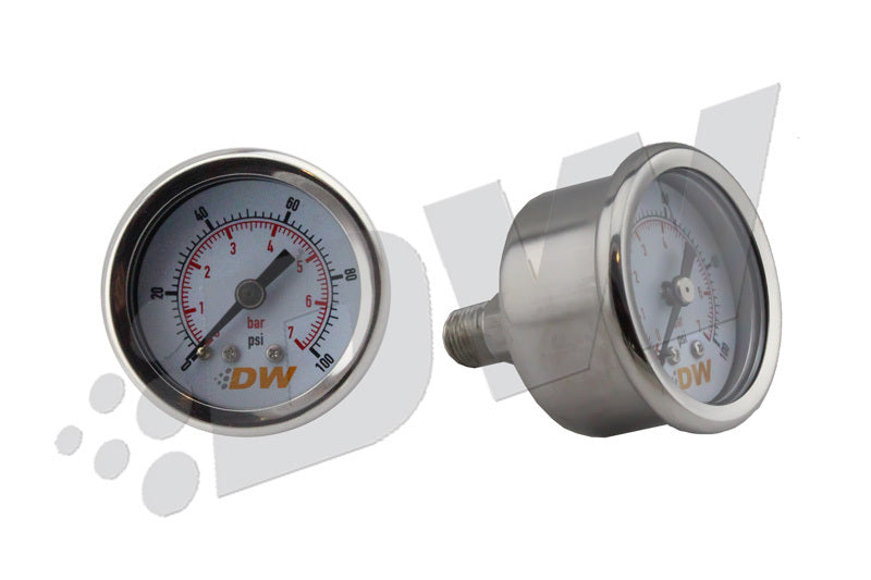 Load image into Gallery viewer, DeatschWerks 0-100 PSI 1/8in NPT Mechanical Fuel Pressure Gauge
