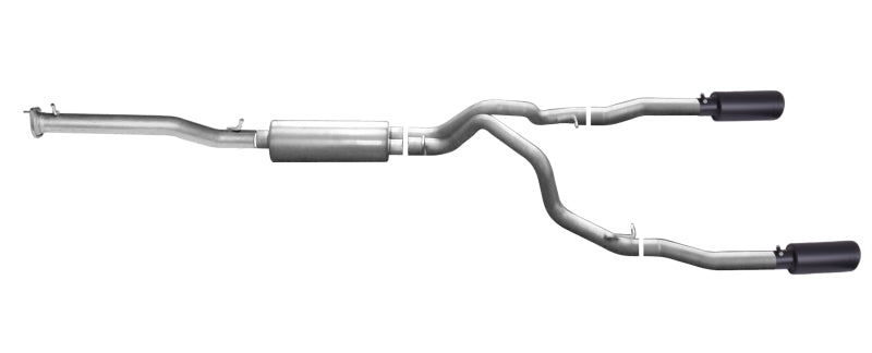 Load image into Gallery viewer, Gibson 15-18 Chevrolet Silverado 1500 LS 5.3L 3in/2.25in Cat-Back Dual Split Exhaust - Black Elite
