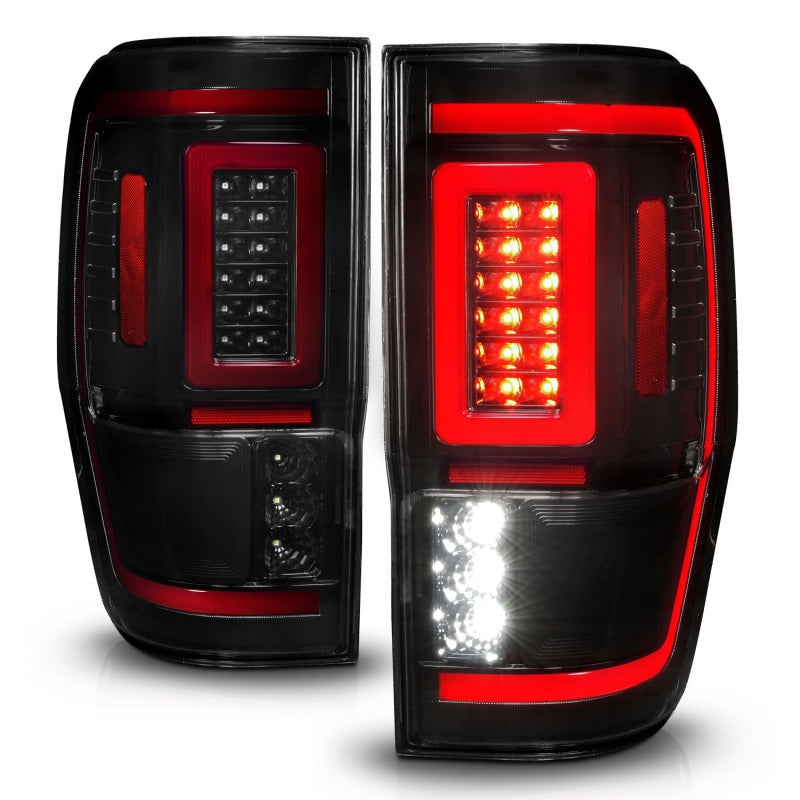 Load image into Gallery viewer, ANZO 19-22 Ford Ranger Full LED Taillights w/ Lightbar Sequential Signal Black Housing/Smoke Lens
