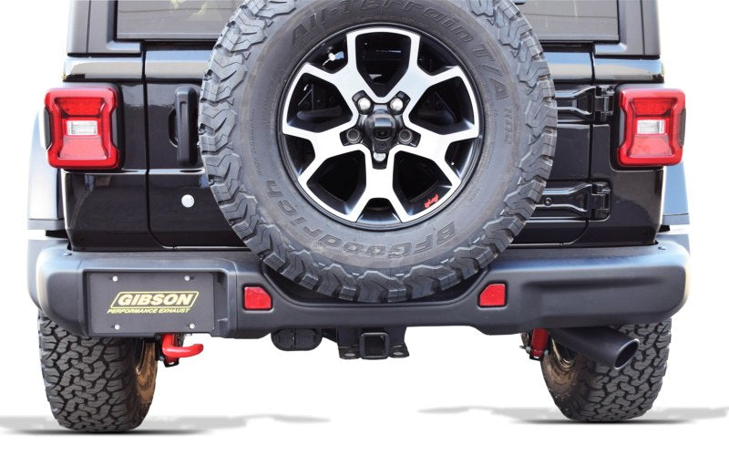 Load image into Gallery viewer, Gibson 18-22 Jeep Wrangler JL Rubicon 3.6L 2.5in Cat-Back Single Exhaust - Black Elite (Ceramic)
