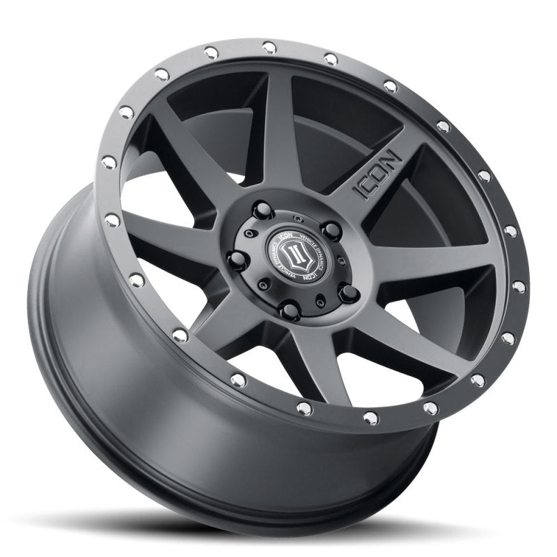 Load image into Gallery viewer, ICON Rebound 20x9 6x135 16mm Offset 5.625in BS Satin Black Wheel
