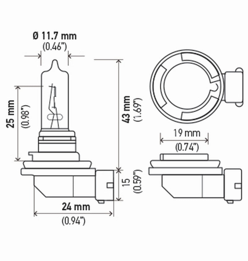 Load image into Gallery viewer, Hella H9 12V 65W PGJ19-5 HP 2.0 Halogen Bulbs
