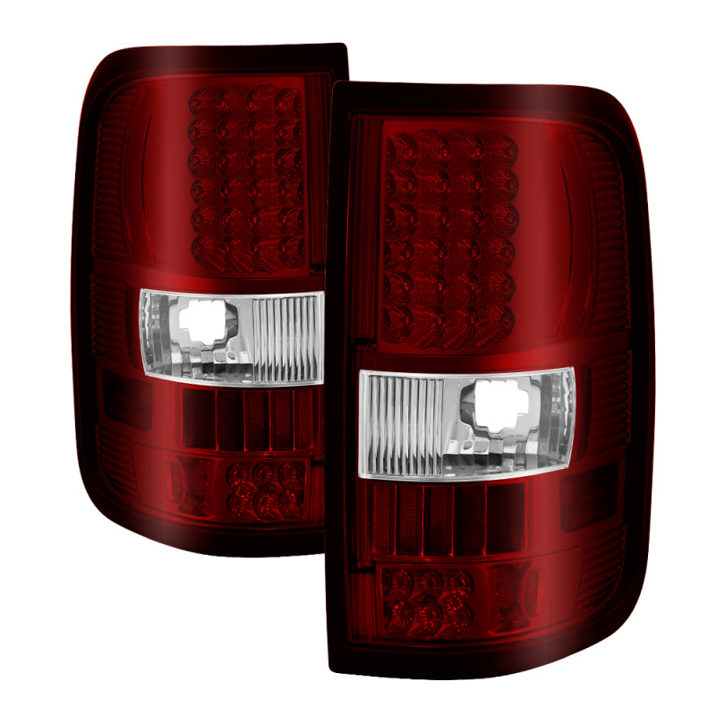 Load image into Gallery viewer, xTune Ford F150 Styleside 04-08 LED Tail Lights Red Clear ALT-ON-FF15004-LED-RC
