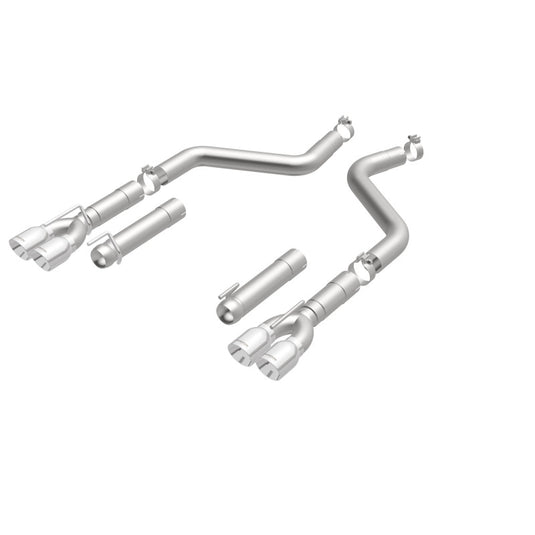 MagnaFlow Axle-Back, SS, 3in, Quad Split Rear 3.5 Tips 2015 Dodge Challenger incl SRT Hellcat