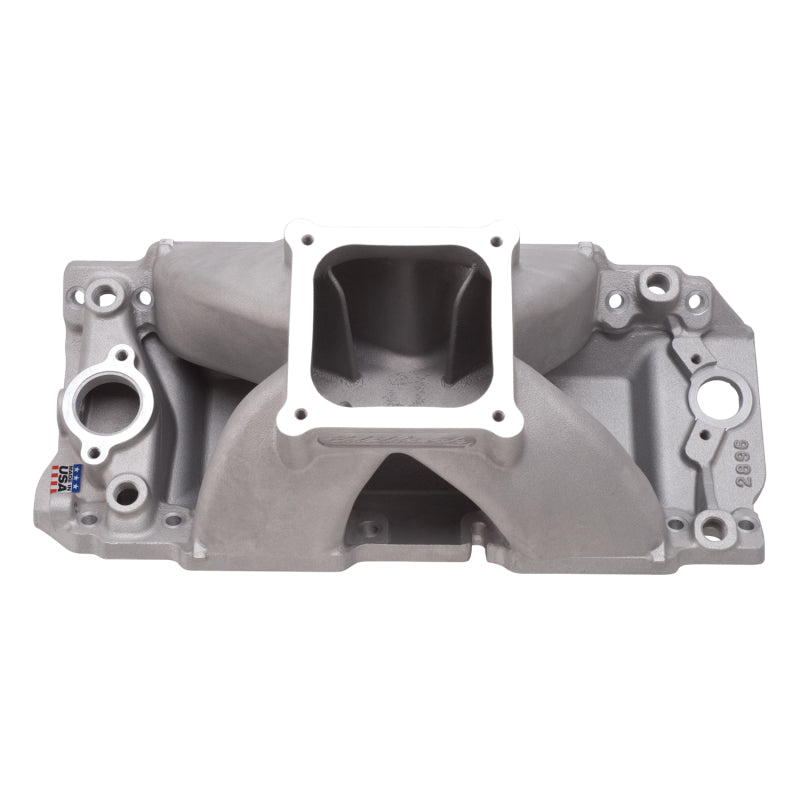 Load image into Gallery viewer, Edelbrock Manifold BBC Short Deck Super Victor 565 Conventional Rect Port Heads
