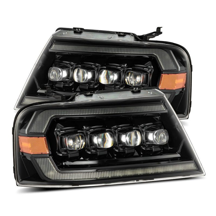 AlphaRex 04-08 Ford F-150 (No 2004 Heritage) NOVA-Series LED Proj HL Chrome w/Actv Light / Seq. Sig