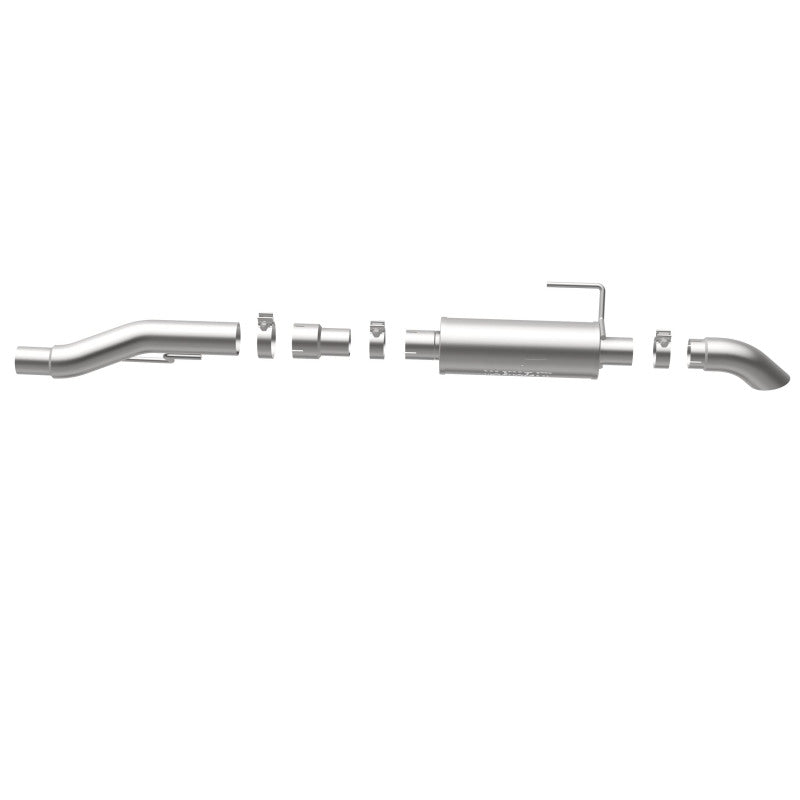 Load image into Gallery viewer, MagnaFlow Cat-Back, SS, 2.5/3in, Turn Down In Front Rear Tire 2015 Ford F150 5.0L V8 Ext Cab

