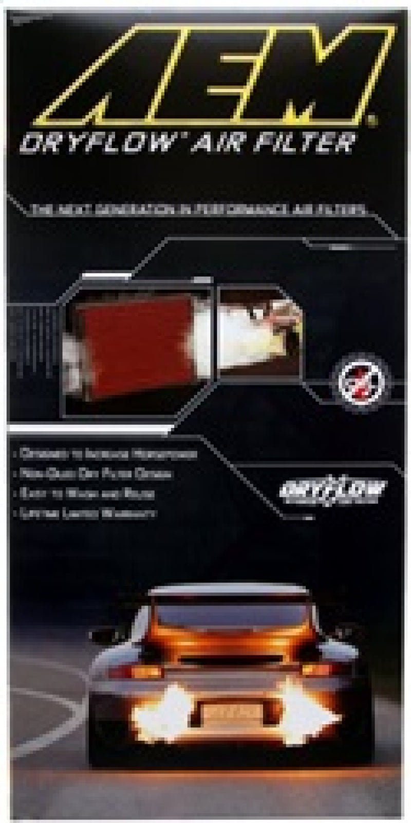 Load image into Gallery viewer, AEM 14.313in O/S L x 6.625in O/S W x 1.5in H DryFlow Air Filter

