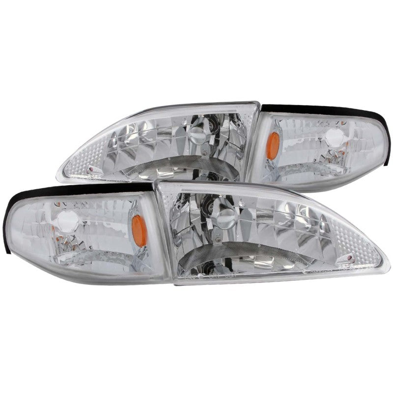 Load image into Gallery viewer, ANZO 1994-1998 Ford Mustang Crystal Headlights Chrome
