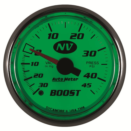 Autometer 52mm Mechanical 30 In Hg-Vac/45 PSI Vacuum / Boost Gauge