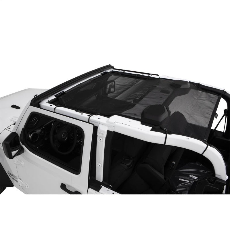 Load image into Gallery viewer, Rampage 2018-2019 Jeep Wrangler(JL) Sport 2-Door Mesh Shade Top - Black
