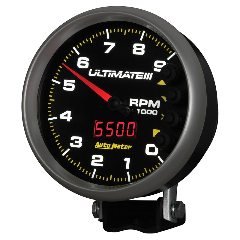 Load image into Gallery viewer, Autometer 5 inch Ultimate III Playback Tachometer 9000 RPM - Black
