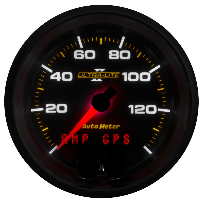 Load image into Gallery viewer, Autometer Ultra-Lite II 3-3/8in 0-140MPH In-Dash Electronic GPS Programmable Speedometer
