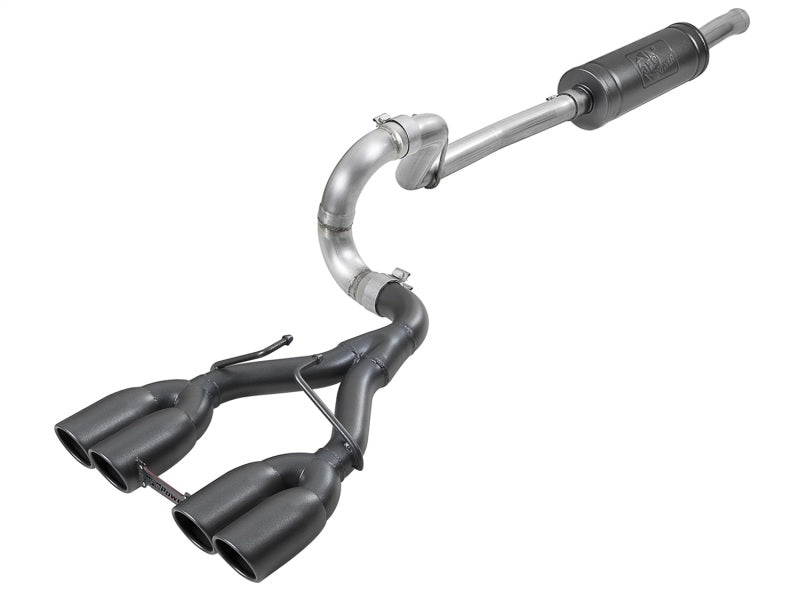 Load image into Gallery viewer, aFe Rebel Series 2.5in. 304 SS C/B Exhaust System 2018 Jeep Wrangler (JL) V6-3.6L - Black Tip
