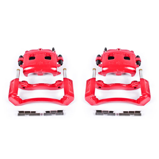 Power Stop 02-05 Dodge Ram 1500 Front Red Calipers w/Brackets - Pair