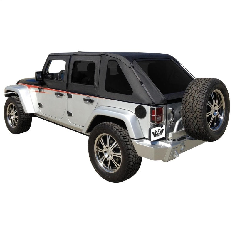 Load image into Gallery viewer, Rampage 2007-2018 Jeep Wrangler(JK) Unlimited Frameless Soft Top Kit - Black Diamond
