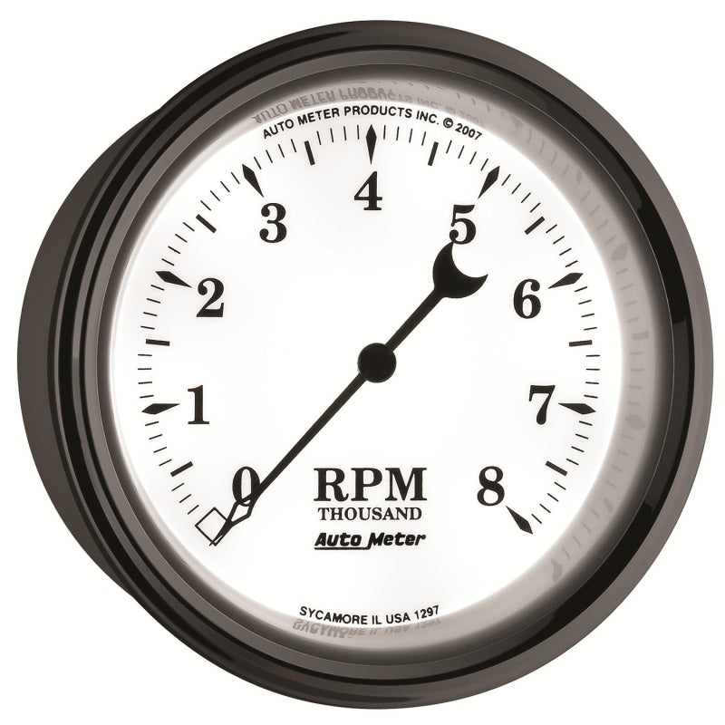 Load image into Gallery viewer, AutoMeter Gauge Tachometer 3-3/8in. 8K RPM In-Dash Old Tyme White II
