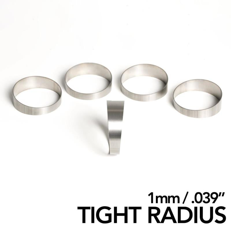 Load image into Gallery viewer, Ticon Industries 1.5in 45 Degree 2.55in CLR Tight Radius 1mm Wall Titanium Pie Cuts - 5pk

