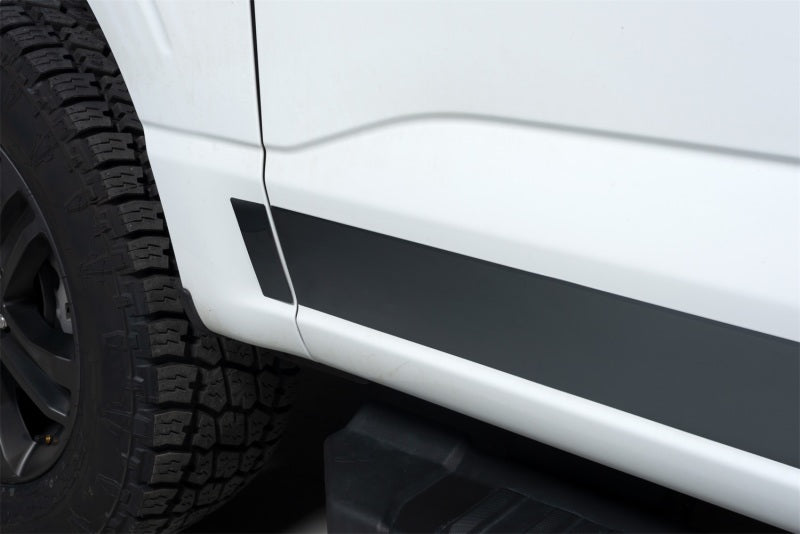 Load image into Gallery viewer, Putco 2021 Ford F-150 Super Crew 6.5ft Short Box Black Platinum Rocker Panels (4.25in Tall 12pcs)
