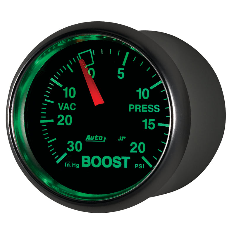 Load image into Gallery viewer, Autometer GS 52mm 30 in Hg/20 psi Mechanical Vacuum/Boost Gauge
