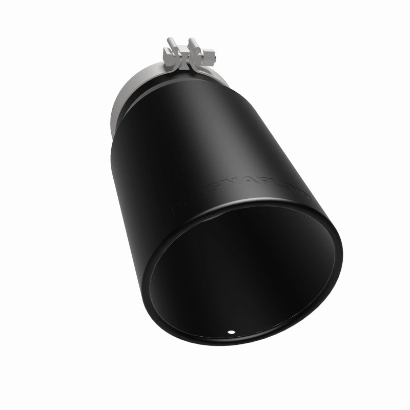 Load image into Gallery viewer, MagnaFlow Tip Stainless Black Coated Single Wall Round Single Outlet 6in Dia 5in Inlet 13in L
