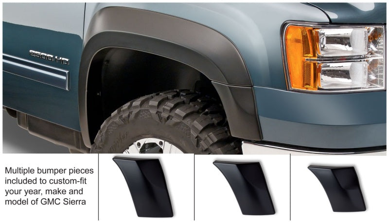 Load image into Gallery viewer, Bushwacker 07-14 GMC Sierra 2500 HD Extend-A-Fender Style Flares 2pc - Black
