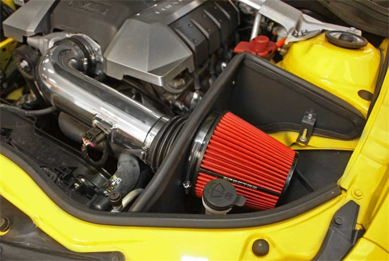 Load image into Gallery viewer, Spectre 10-12 Chevy Camaro V8-6.2L F/I Air Intake Kit - Clear Anodized w/Red Filter
