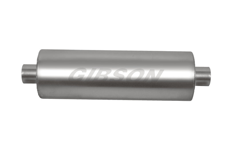 Load image into Gallery viewer, Gibson MWA Superflow Center/Center Round Muffler - 5x10in/3in Inlet/3in Outlet - Stainless
