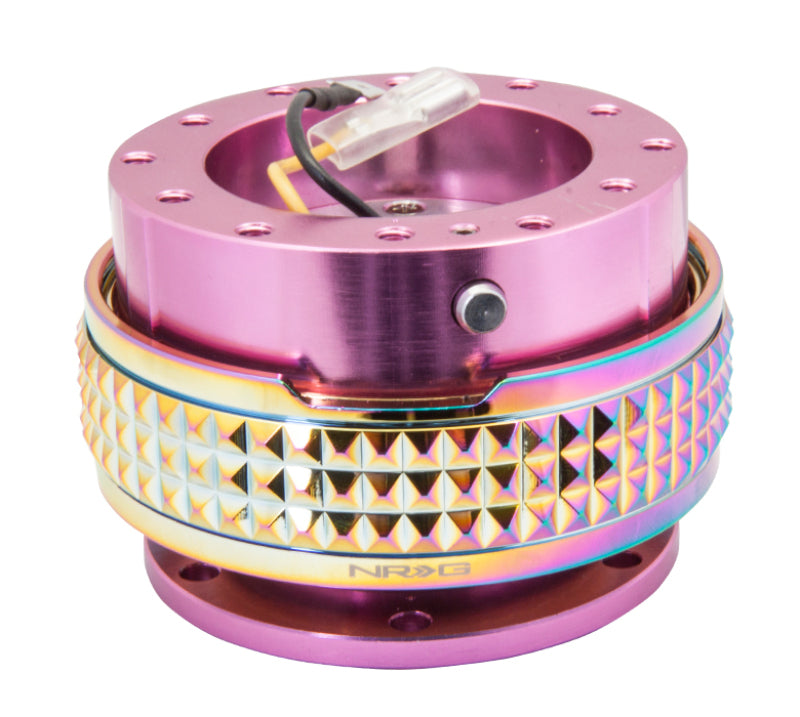 Load image into Gallery viewer, NRG Quick Release Kit - Pyramid Edition - Pink Body / Neochrome Pyramid Ring
