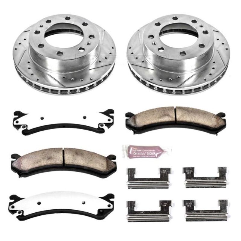 Load image into Gallery viewer, Power Stop 00-05 Cadillac DeVille Front Z36 Truck &amp; Tow Brake Kit
