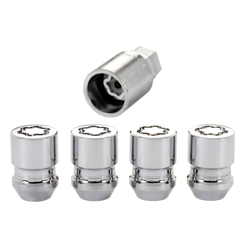 Load image into Gallery viewer, McGard Wheel Lock Nut Set - 4pk. (Cone Seat) M12X1.5 / 19mm &amp; 21mm Dual Hex / 1.28in. L - Chrome
