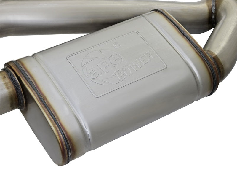 Load image into Gallery viewer, aFe MACHForce XP 3in 304 SS Axle-Back Dual Exhaust (NPP) w/ Polished Tips 16-17 Camaro SS V8-6.2L
