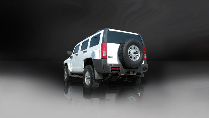 Load image into Gallery viewer, Corsa 2006-2008 Hummer H3 3in Cat-Back Dual Rear w Single 4in Black Pro-Series Tips
