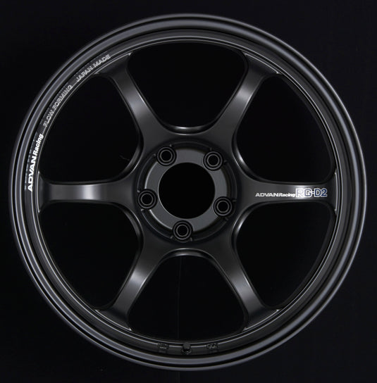 Advan RG-D2 18x9.5 +12 5x114.3 Semi Gloss Black Wheel