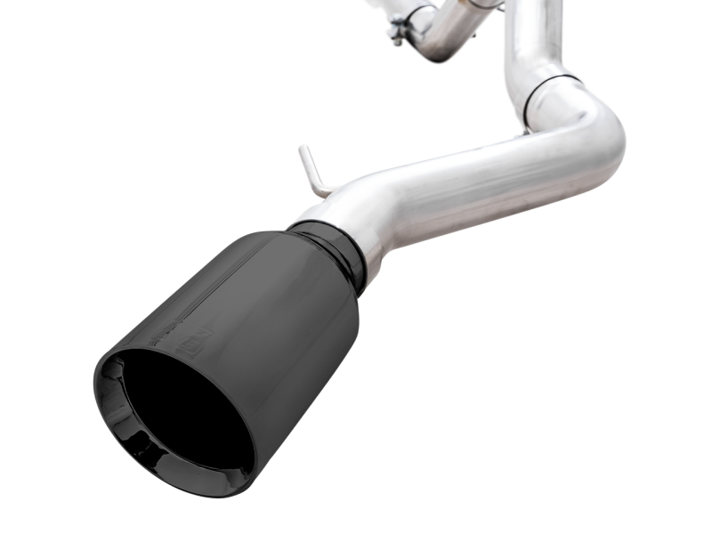 Load image into Gallery viewer, AWE Tuning 2021+ Ford Bronco 0FG Single Rear Exit Exhaust w/Diamond Black Tip &amp; Bash Guard
