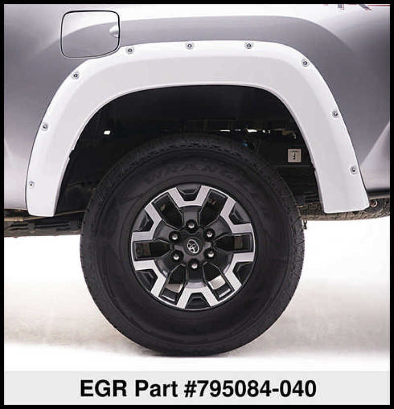 Load image into Gallery viewer, EGR 16+ Toyota Tacoma w/Mudflap Bolt-On Look Color Match Fender Flares - Set - Super White
