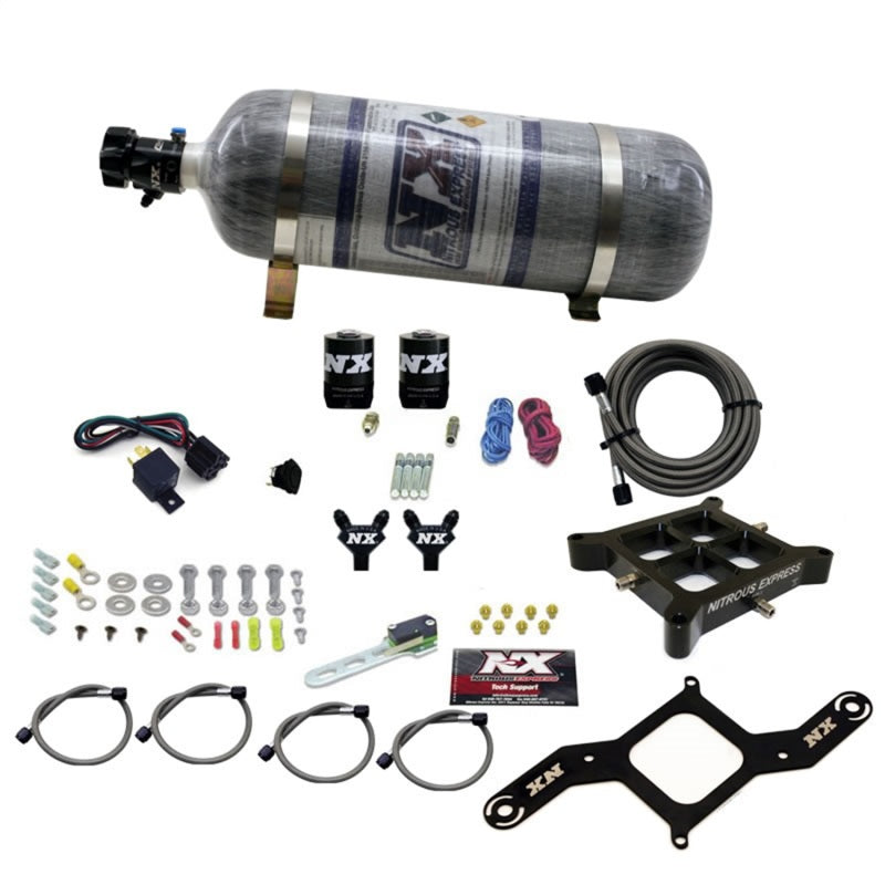 Load image into Gallery viewer, Nitrous Express 4150 Billet Crossbar Pro-Power Nitrous Kit (100-500HP) w/Composite Bottle
