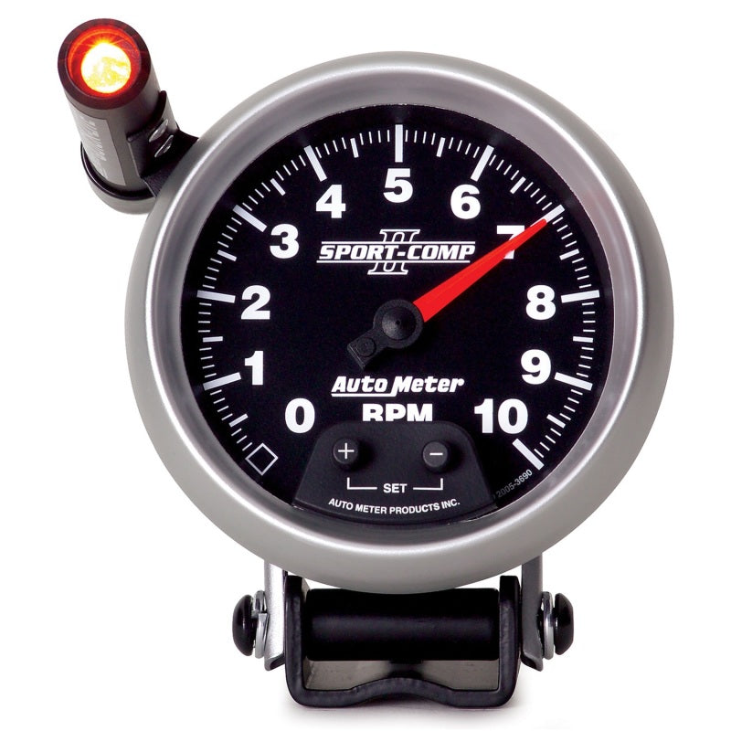 Load image into Gallery viewer, Autometer Sport-Comp II Quick Lite 3 3/4in 10K RPM Pedestal Tachometer
